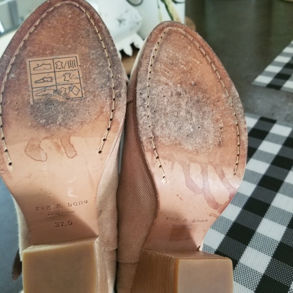 Rag & Bone Harrow Canvas and leather ankle Booties - Picture 6 of 8